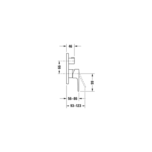 DURAVIT B.1 Einhebel Brausemischer Einhandmischer Duscharmatur Brausearmatur