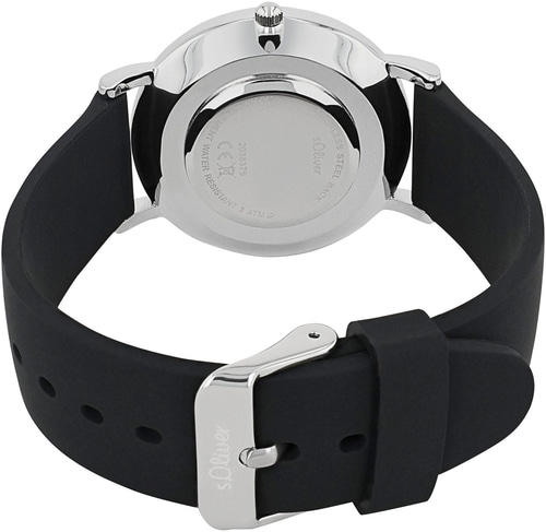 S.OLIVER Damen Armbanduhr 2038375 Quarzuhr Mineralglas Silikonarmband 36mm
