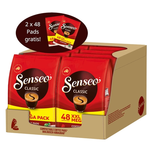 SENSEO Pads Classic Senseopads Kaffeepads 10 x 48 = 480 Getränke + 2x 48 gratis!