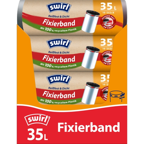 8 x SWIRL Müllbeutel 35 l Fixierband á 10 Stück pro Rolle NEU