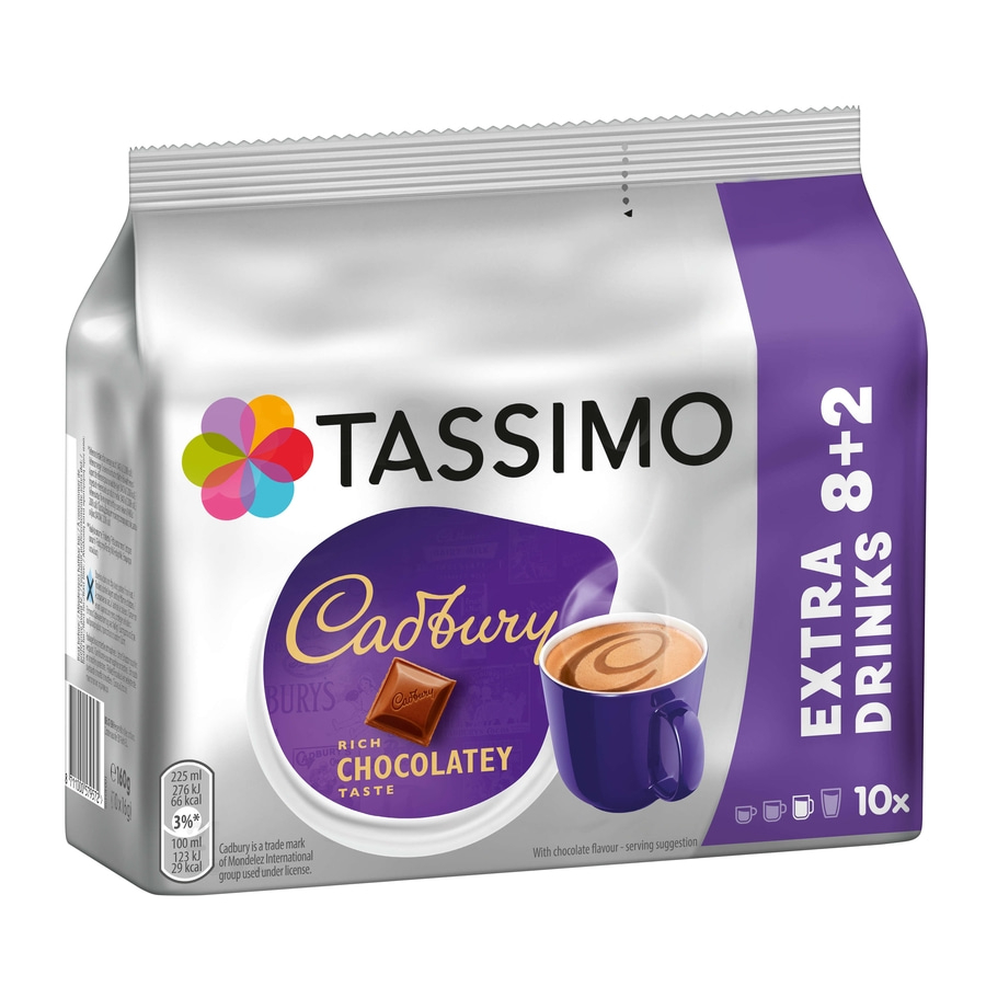 TASSIMO Kapseln Heiße Schokolade Paket 3x Milka + 3x Cadbury - 60 Kakao-Getränke