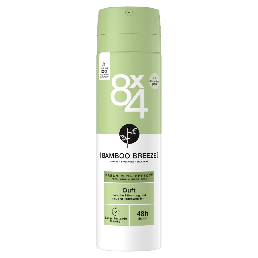 8x4 Deo Spray Bamboo Breeze 6 x 150ml Fresh Mind Effect® und 48h Schutz