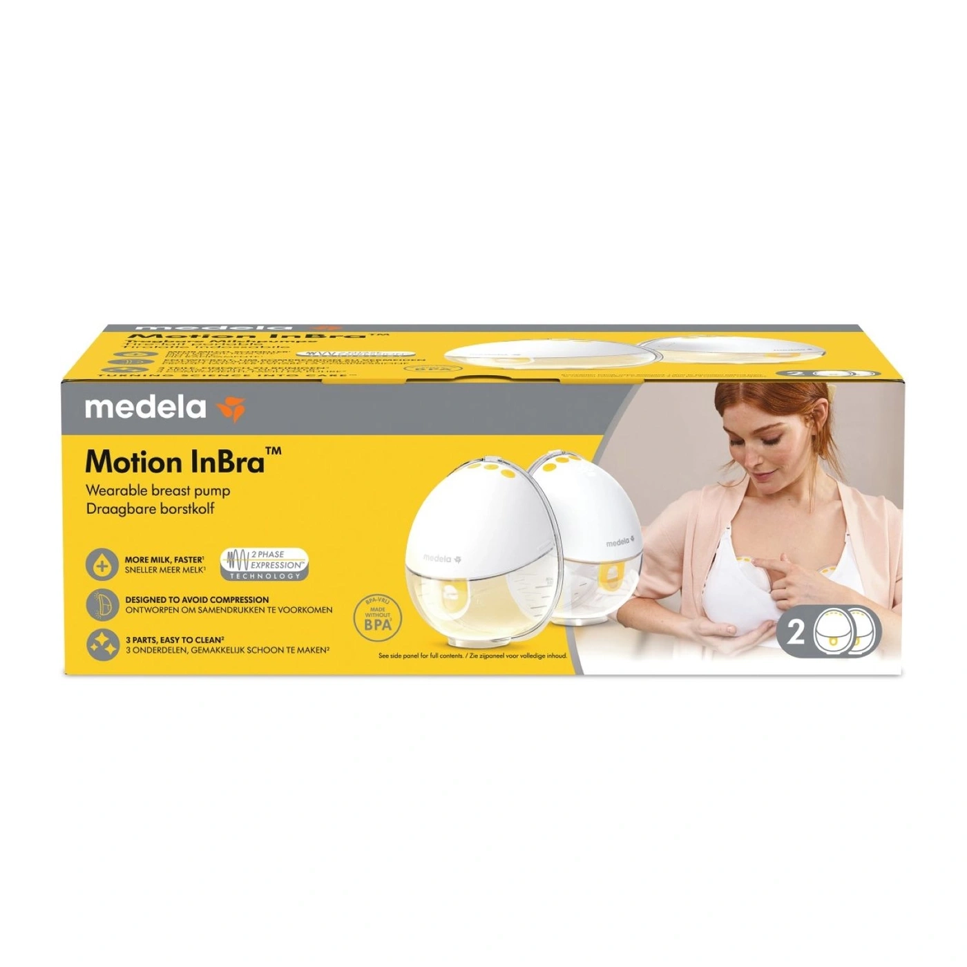 Medela Motion InBra Wearable breast pump, Draagbare borstkolf, 2 Phase Expression Technology