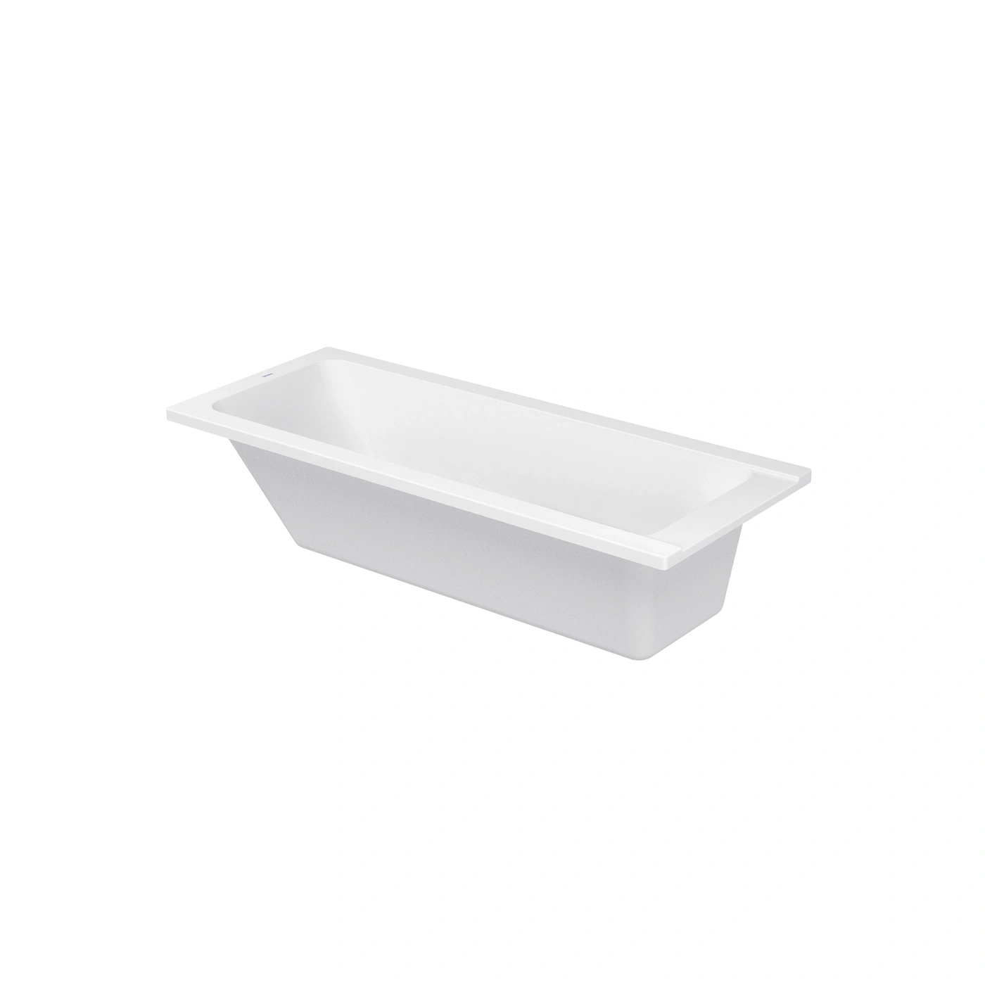 Weiße Badewanne, rechteckig, minimalistisch, modernes Design, Badezimmerausstattung, Sanitärkeramik