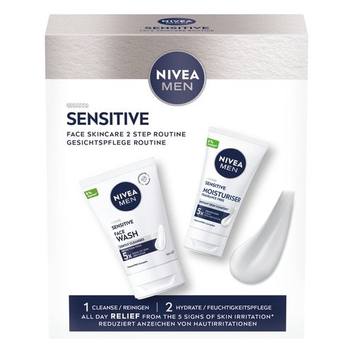 NIVEA MEN Sensitive Gesichtspflege Set Waschgel 100 ml + Gesichtscreme 50 ml NIVEA MEN Sensitive Gesichtspflege Set Waschgel 100 ml + Gesichtscreme 50 ml