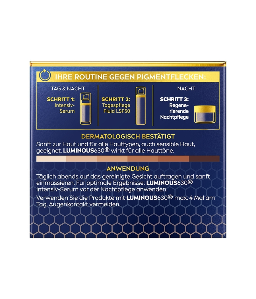 NIVEA Cellular LUMINOUS630® Anti-Pigmentflecken Nachtpflege Hyaluronsäure 50ml