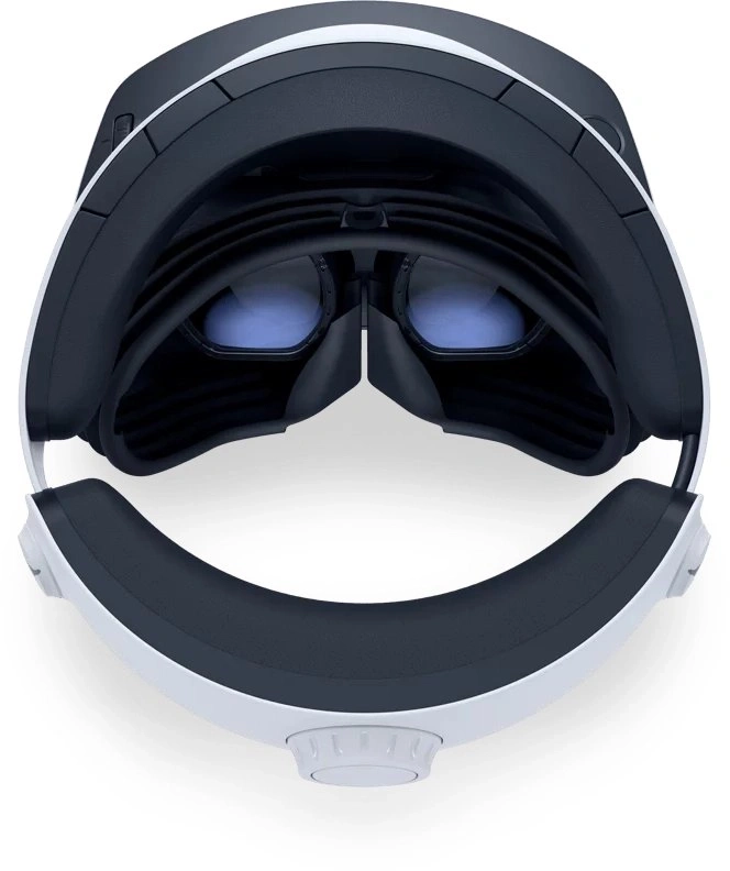 VR-Brille, blau-schwarz, Nahaufnahme, futuristisch, Technologie, Gaming-Zubehör, PlayStation VR2