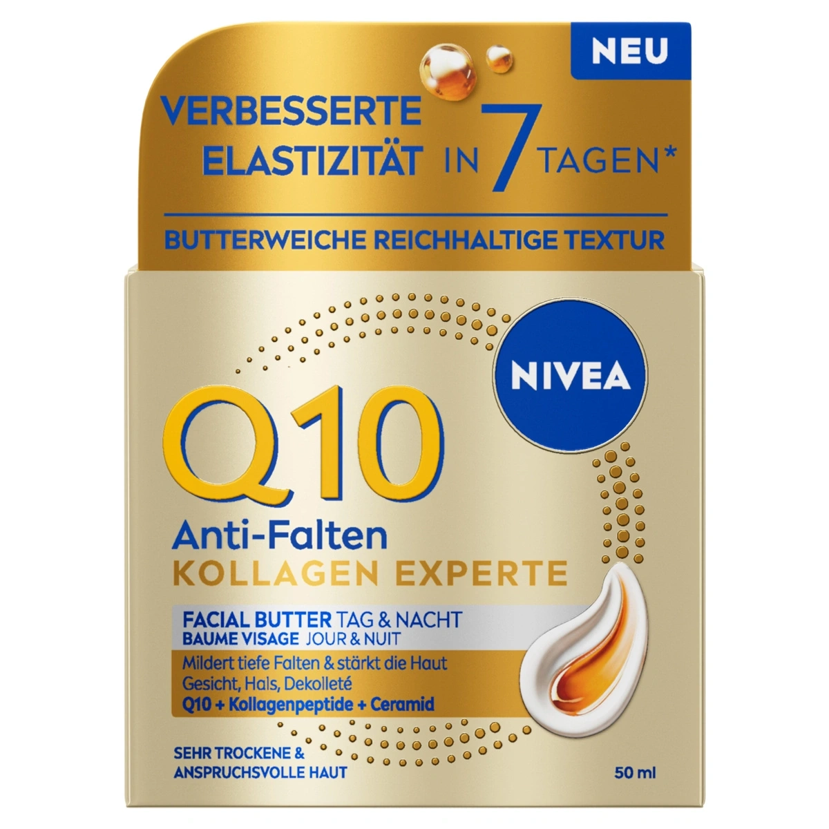 Nivea Q10 Anti-Falten Kollagen Experte Gesichtscreme, 50 ml