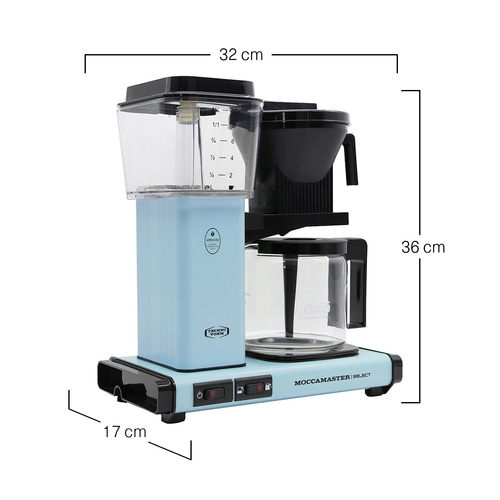 MOCCAMASTER Filterkaffeemaschine KBG Select Pastel Blue 1,25L hellblau NEU
