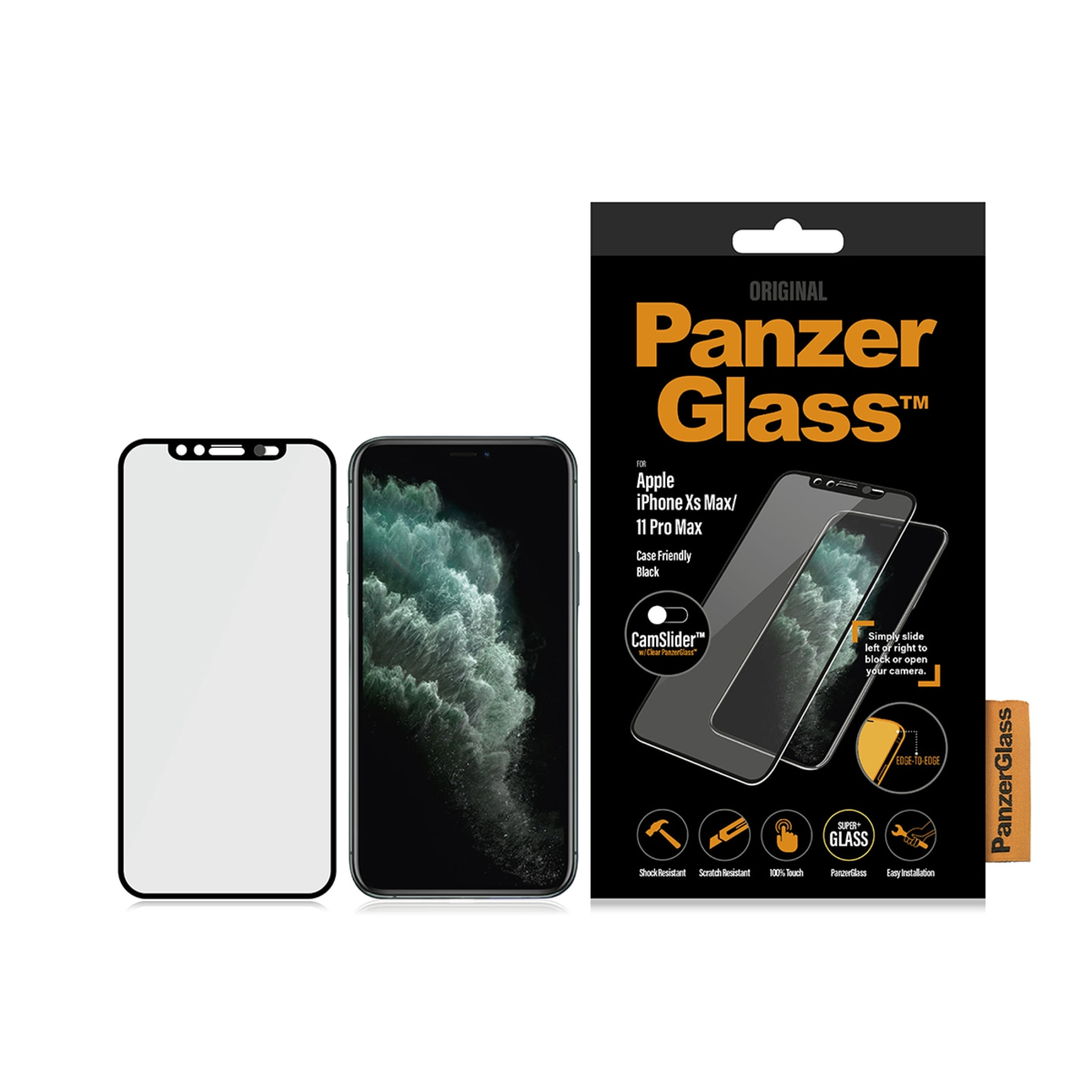 PanzerGlass™ CamSlider® Screen Protector iPhone 11 Pro Max | Xs Max | Edge