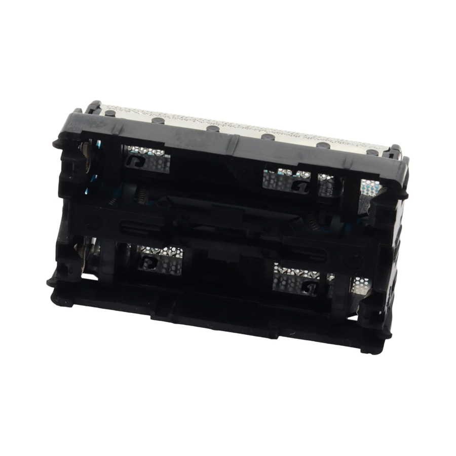 Schwarzer Rasierer-Ersatzkopf, Detailaufnahme, isoliert auf weißem Hintergrund