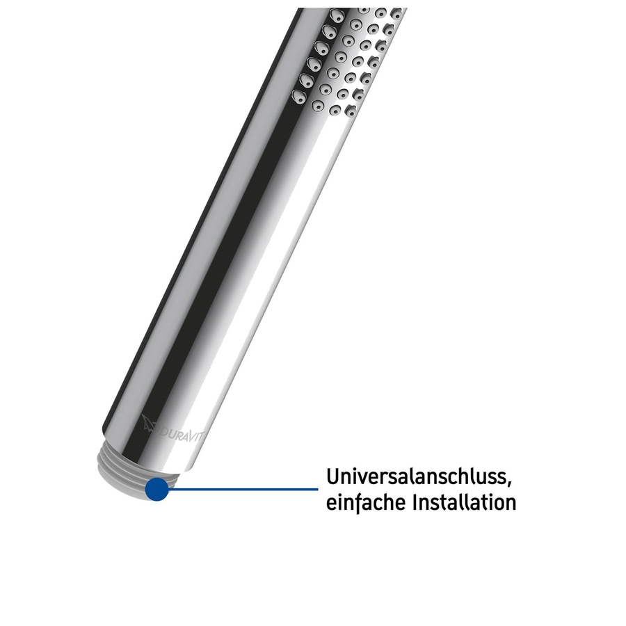 Duschkopf mit Universalanschluss und einfacher Installation. Duravit.