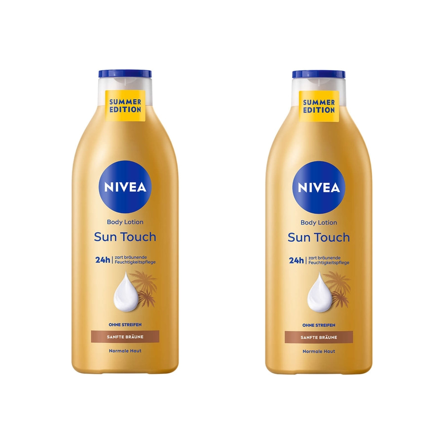 NIVEA Body Lotion Sun Touch sanfte Bräune 24h Feuchtigkeitspflege 2 x 400ml
