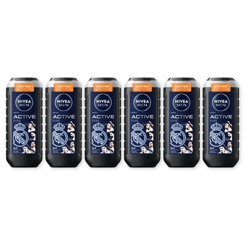NIVEA MEN Active Pure Real Madrid Limited Edition Duschgel 6 x 250 ml