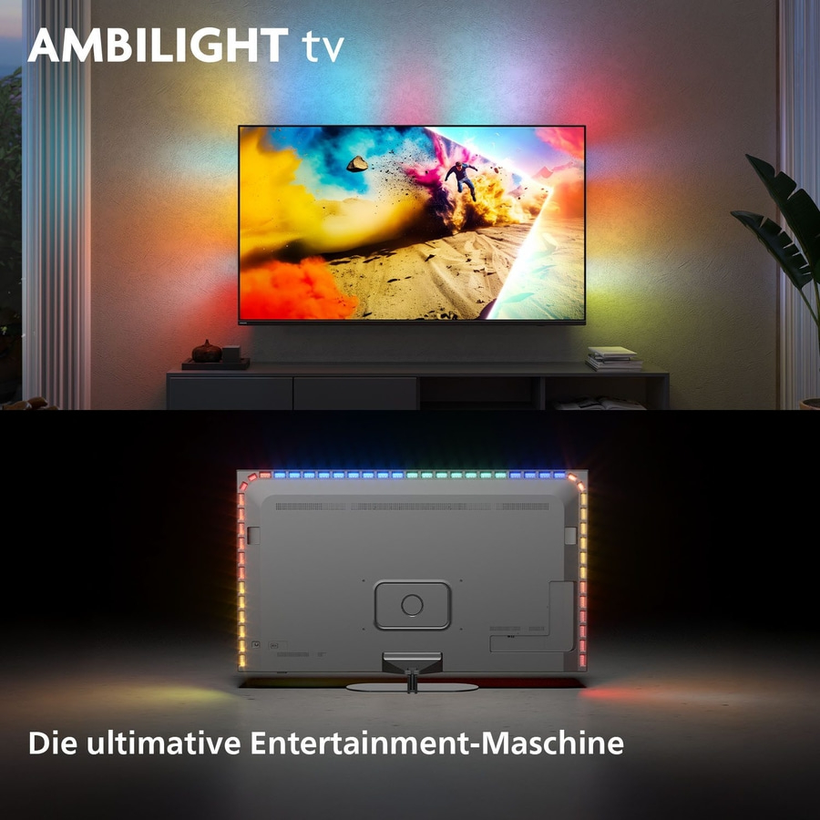 Ambilight TV, farbenfrohe Beleuchtung, Entertainment-Maschine, Fernseher, Technologie