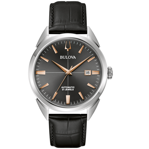 BULOVA Armbanduhr Automatikuhr Classic 96B422 Edelstahl schwarz 42mm B-Ware