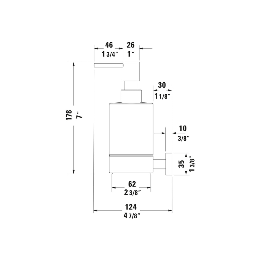 DURAVIT KARREE Seifenspender Chrom Wandseifenspender Seifen Spender NEU