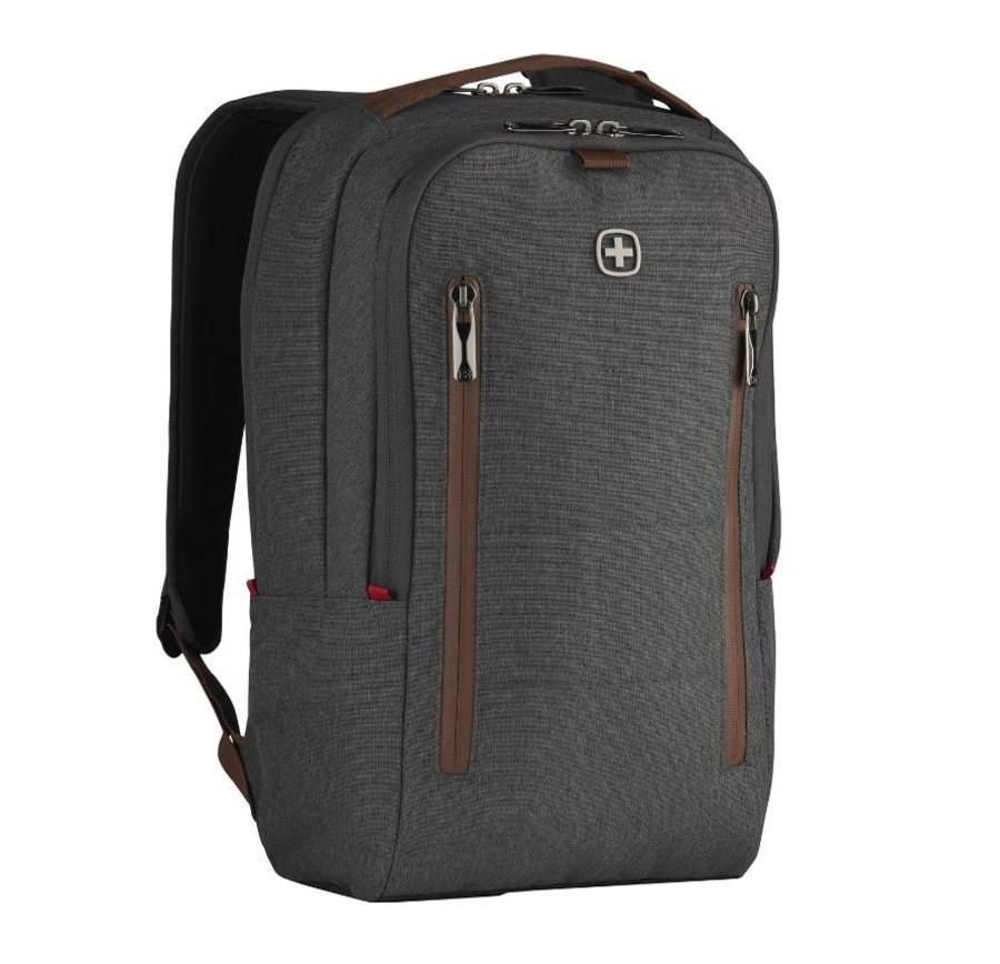 WENGER Laptop Rucksack CityUpgrade 16 Zoll Notebook Tasche + Umhängetasche Grau