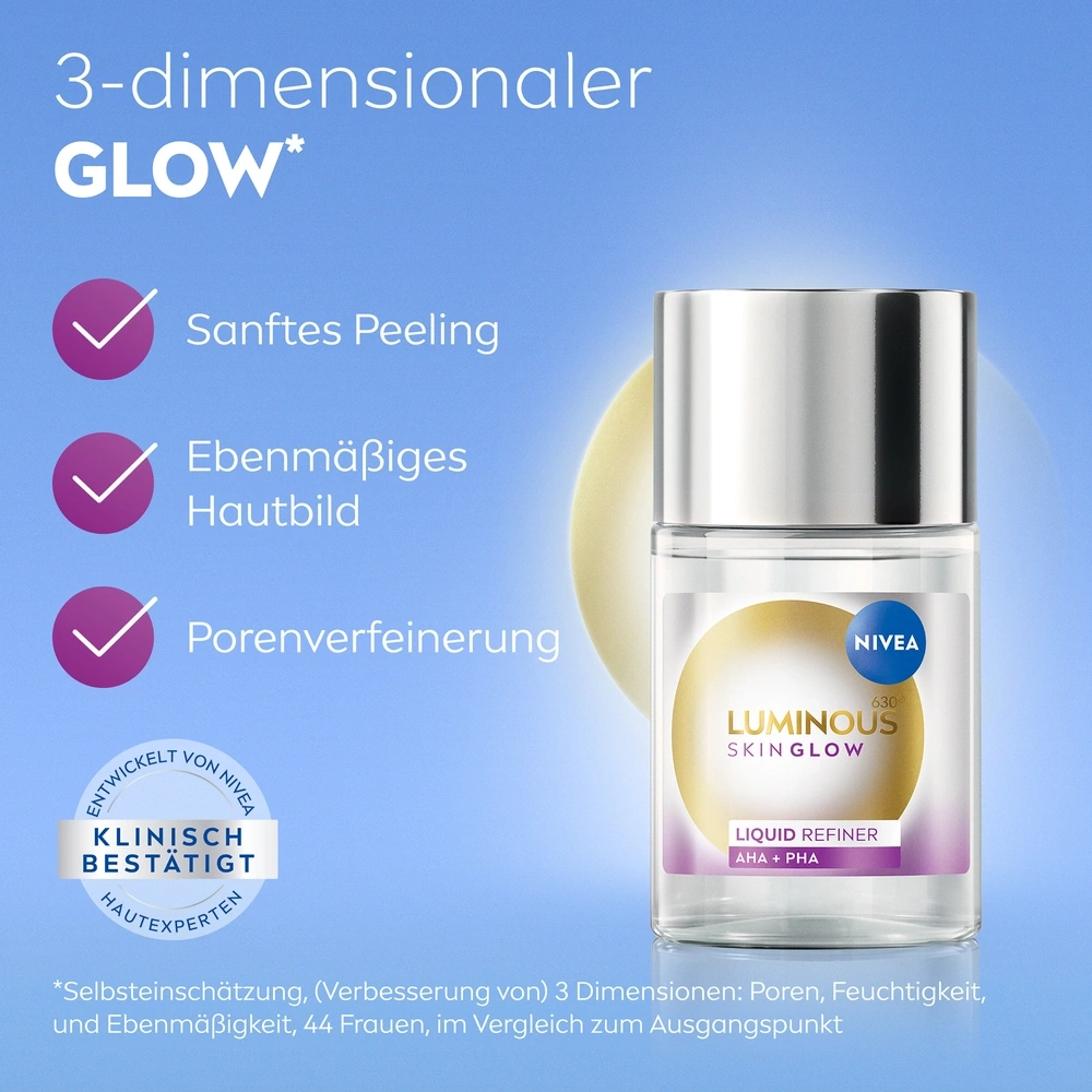 Nivea Luminous Skin Glow, Sanftes Peeling, Ebenmäßiges Hautbild, Porenverfeinerung
