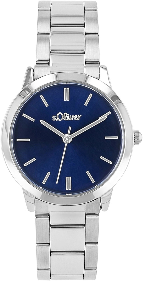 s.Oliver Quarzuhr 2038378 Armbanduhr Analog Quarz 32 mm Silberfarben B-Ware