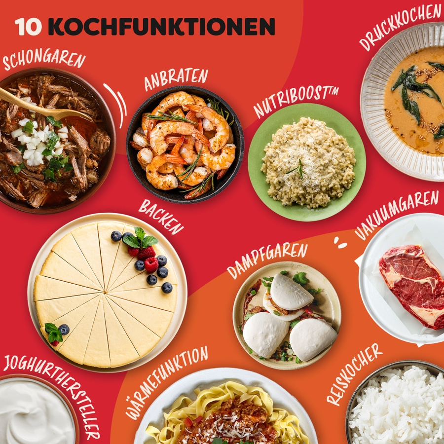 INSTANT POT Pro 10-in-1 Multikocher 5,7L Wifi 1200W Schongarer Coconut White