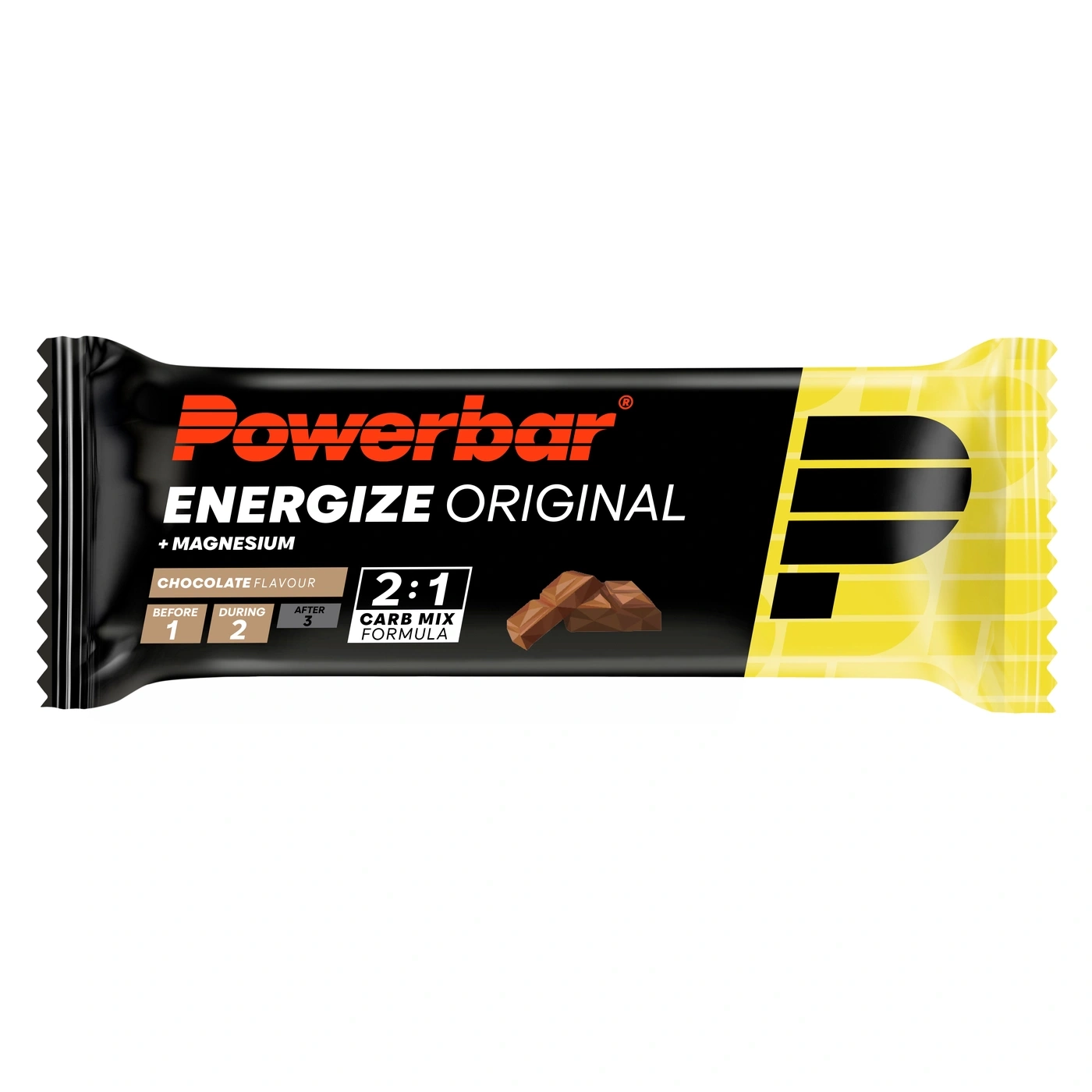 Powerbar Energize Original Schokoriegel mit Magnesium und 2:1 Carb Mix Formel