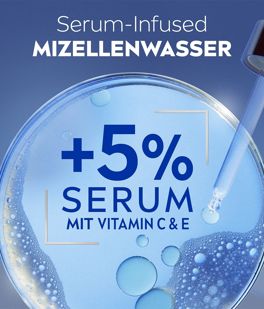 Serum-Infused Mizellenwasser mit +5% Serum, Vitamin C & E