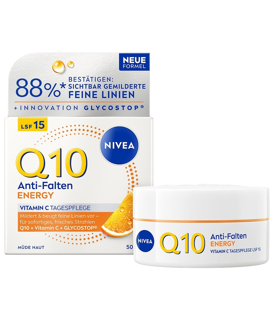 Nivea Q10 Energy Anti-Falten Tagespflege mit Vitamin C LSF 15 für müde Haut