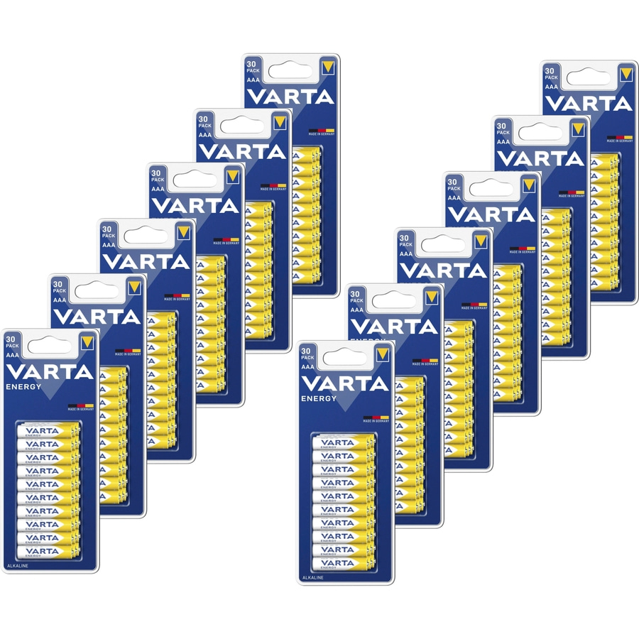 VARTA Batterien, 30er Pack, AAA, Energie, Alkaline, Made in Germany