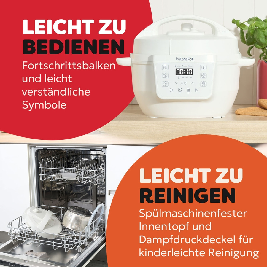 INSTANT POT Classic Mini 7in1 Multikocher 3,8L 800W Slow Cooker Schongarer Weiß