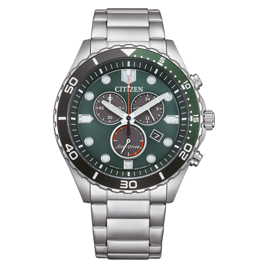 CITIZEN Herren Armbanduhr AT2561-81X Solar Eco-Drive Chronograph 43mm B-Ware