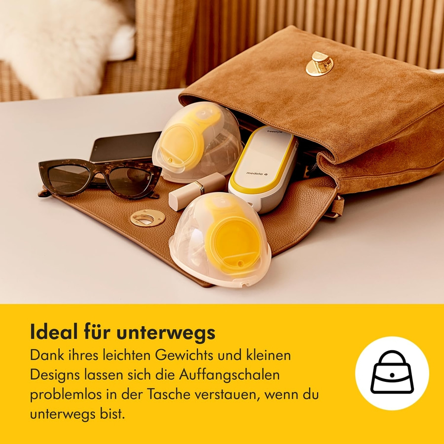 Tasche mit Baby-Zubehör, ideal für unterwegs, leicht und klein.