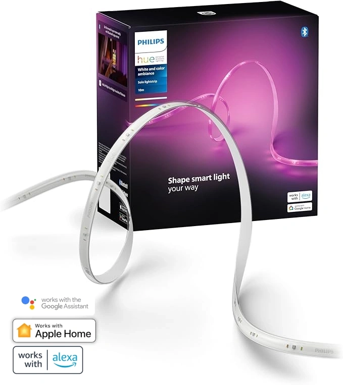 Philips Hue Lichtstreifen mit Google Assistant, Apple Home und Alexa Kompatibilität