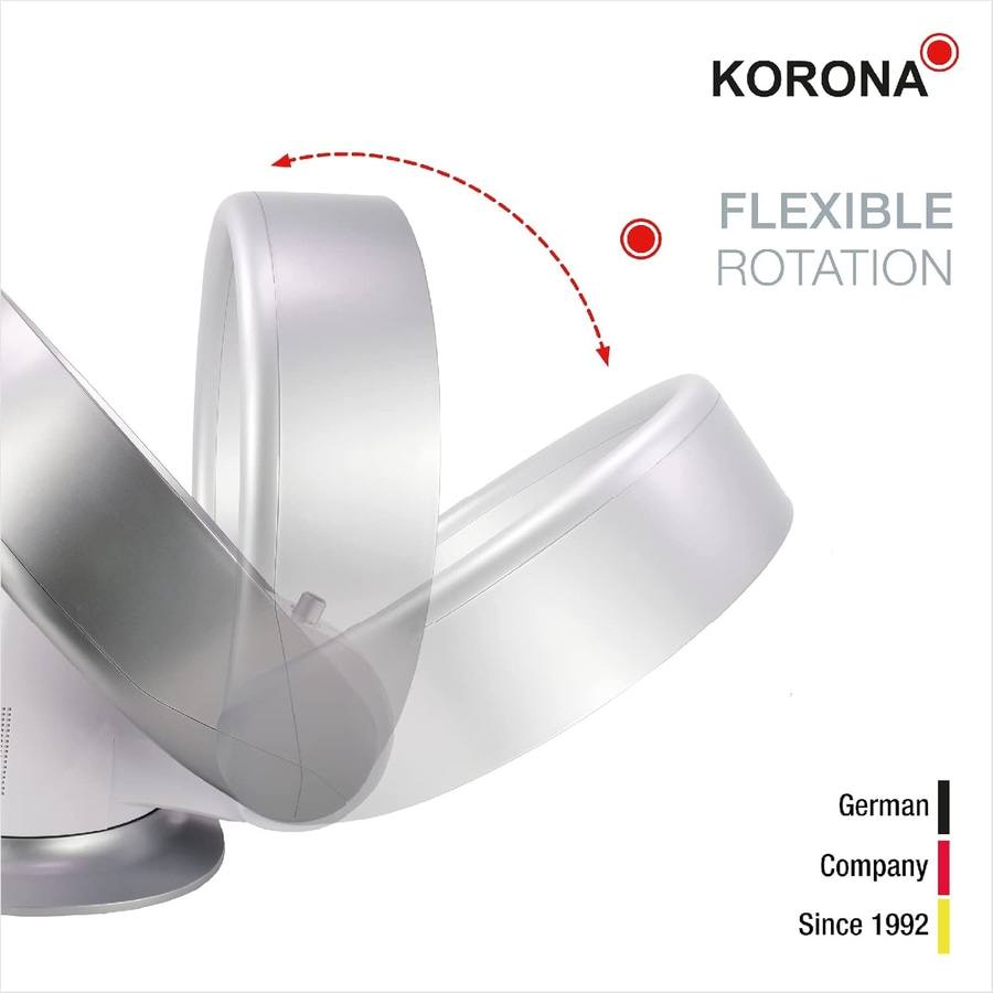 Korona-Ventilator mit flexibler Rotation, deutsches Unternehmen seit 1992.