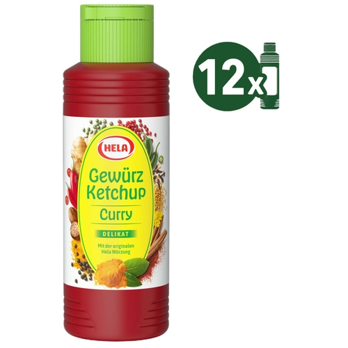 HELA Curry Gewürz Ketchup delikat 12x 300ml Karton Sonderposten MHD 31.05.2026