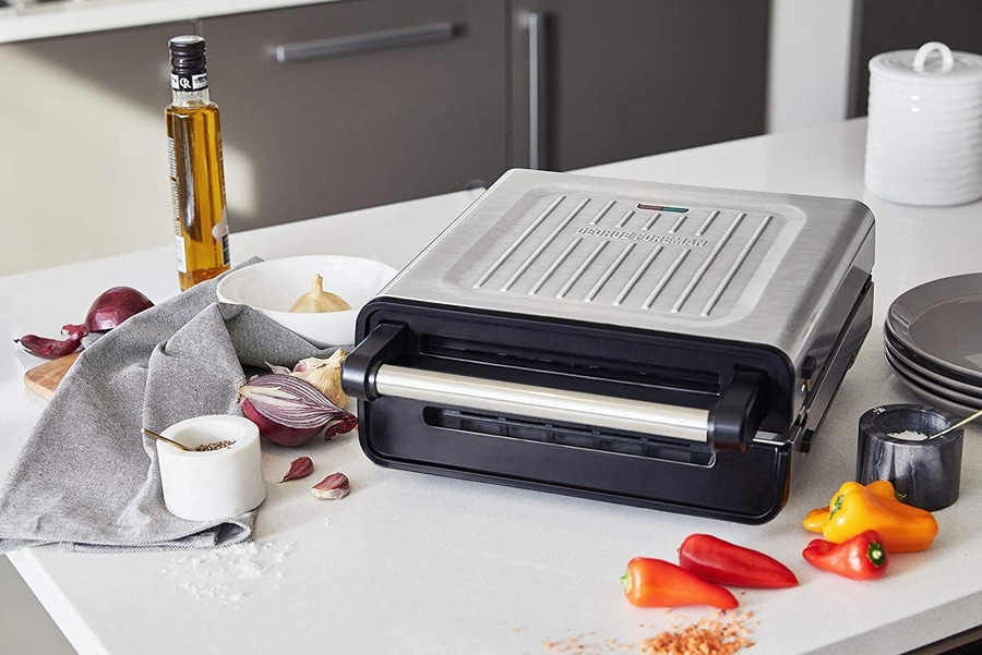 GEORGE FOREMAN Kontaktgrill Smokeless 28000-56 Sandwich Panini Maker Tischgrill
