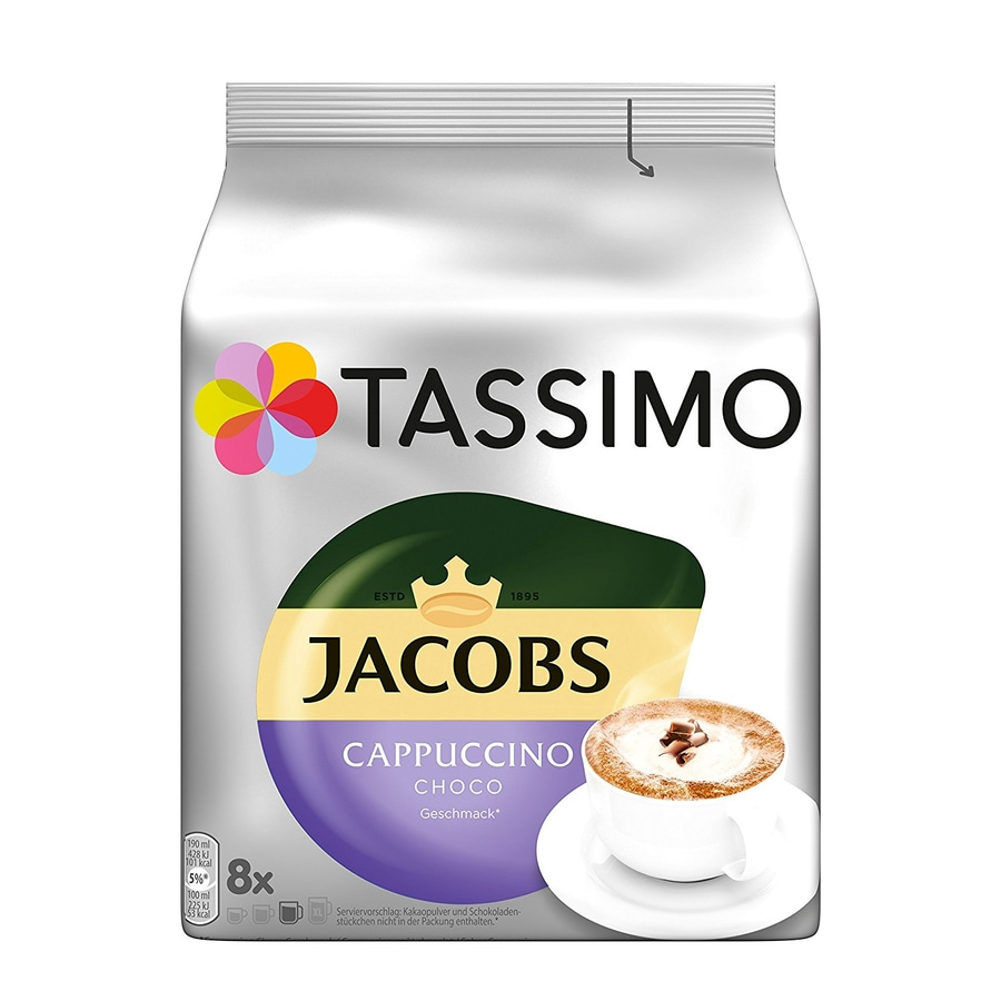 TASSIMO Kapseln Milk Range Vielfaltspaket T-Discs 40 Getränke 5 Sorten Kaffee