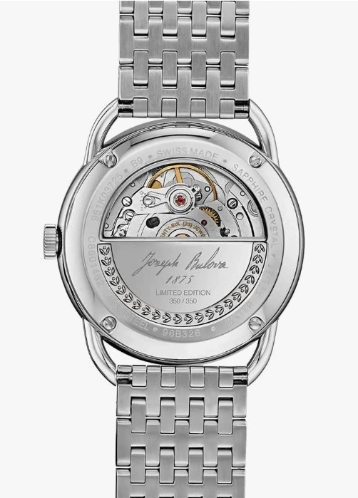 Uhr mit transparentem Gehäuse, Joseph Bulova, limitierte Auflage, 350/350, Swiss Made