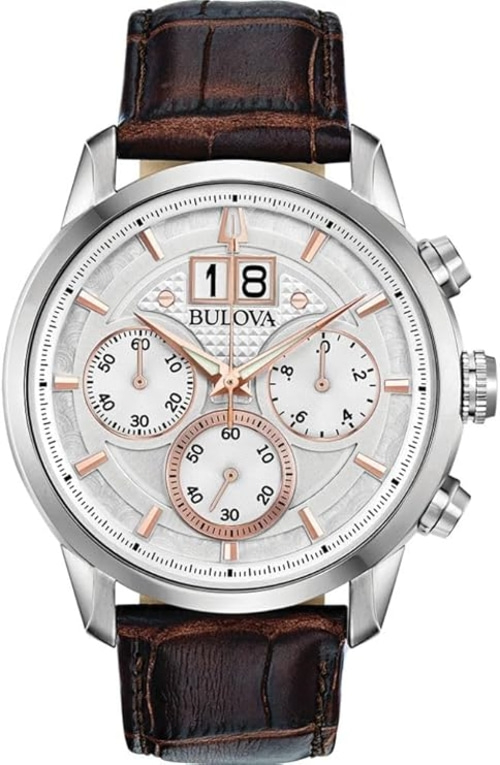 Bulova Herren Armbanduhr Sutton 96B309 Herrenuhr Chronograph Mineralglas B-Ware