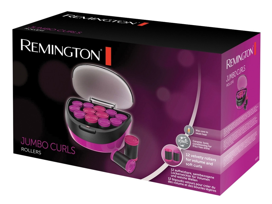 REMINGTON Lockenwickler H5670 Jumbo Curls 12 Wickler in 2 Größen Heißwickler