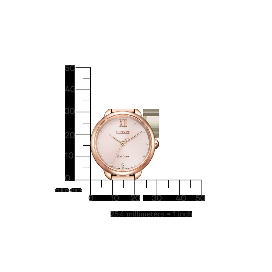 CITIZEN Damen Armbanduhr EM0922-81X Solar Saphirglas Edelstahl 28mm B-Ware