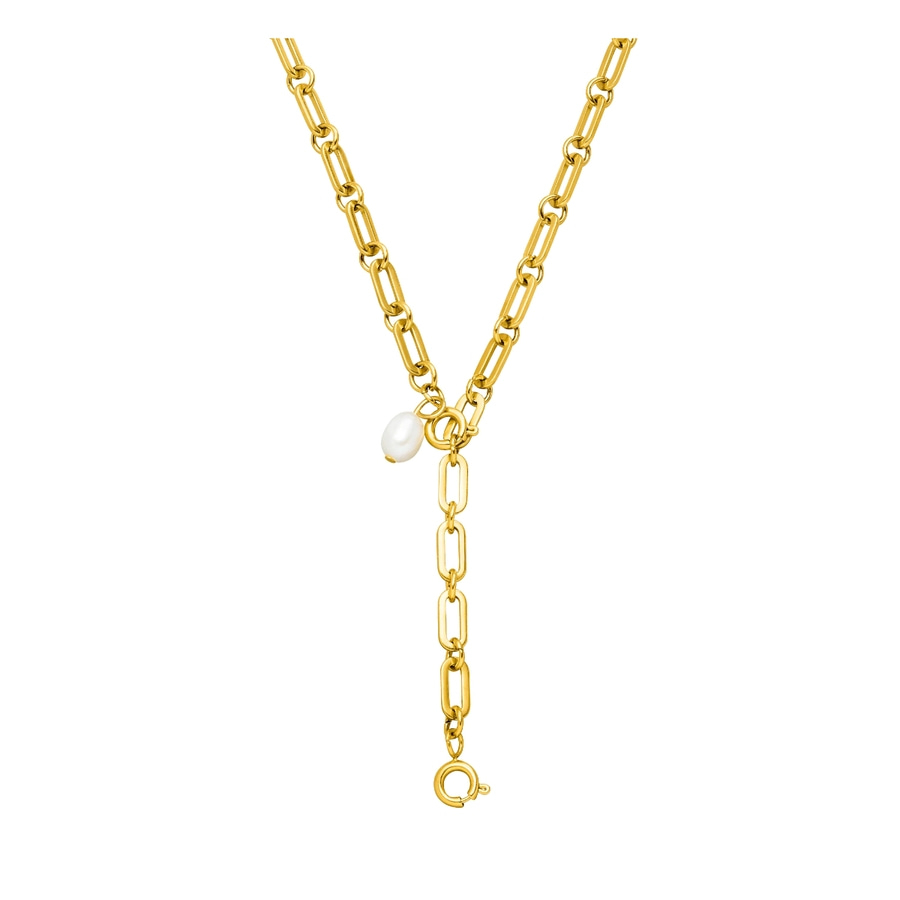 Goldkette mit Perle, elegantes Schmuckstück, Halskette, Accessoire, Mode