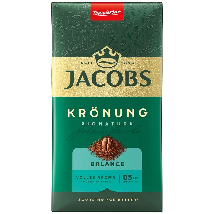 JACOBS Filterkaffee Krönung Balance Pulver-Kaffee Röstkaffee gemahlen 6 x 500g