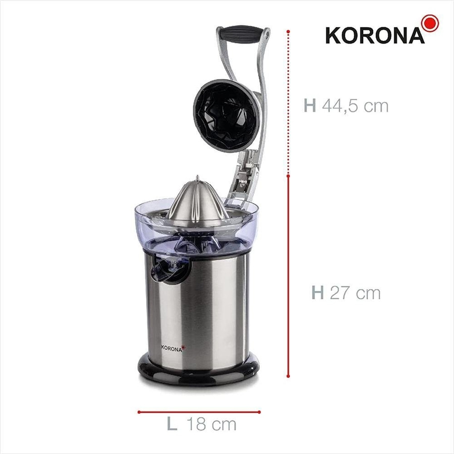KORONA Zitruspresse 27050 350ml 130Watt Edelstahlgehäuse langlebig Silber NEU