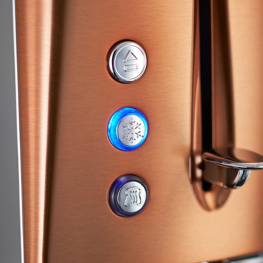 RUSSELL HOBBS Toaster Luna Copper Accents 24290-56 2 Schlitz Brötchenaufsatz