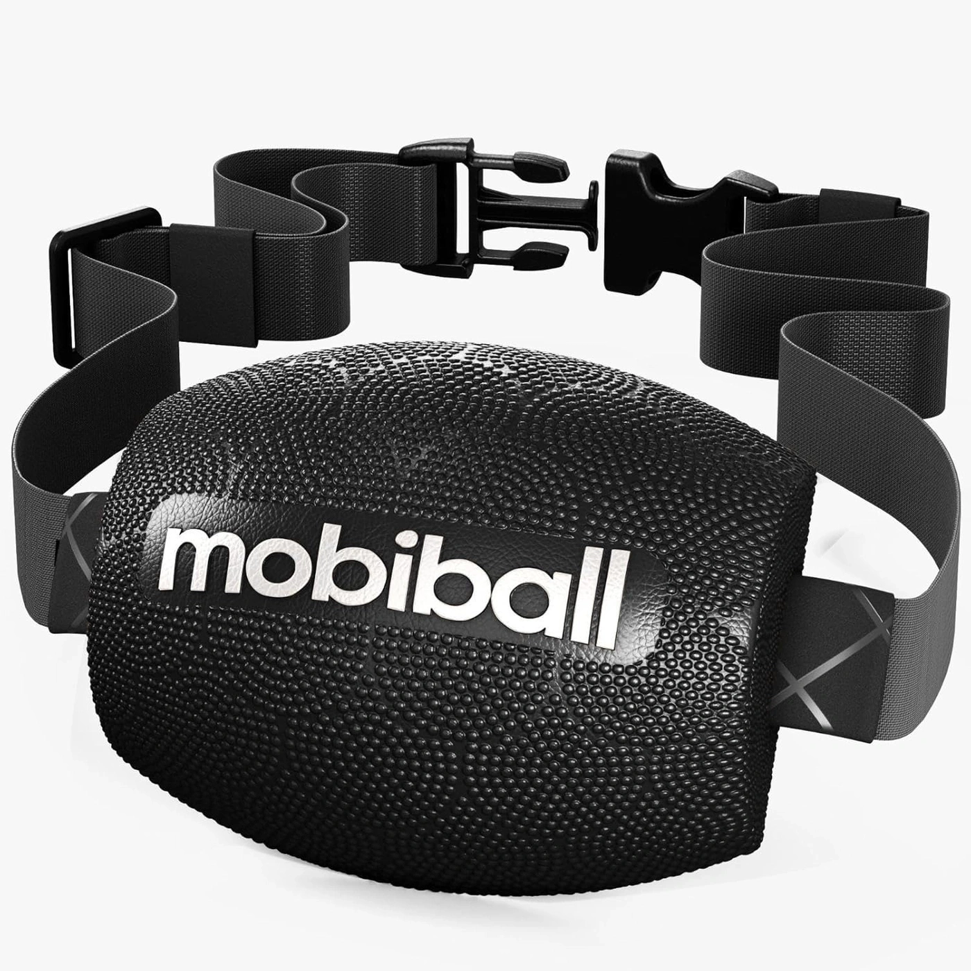 Schwarzer Mobiball mit Gurt und Schnalle