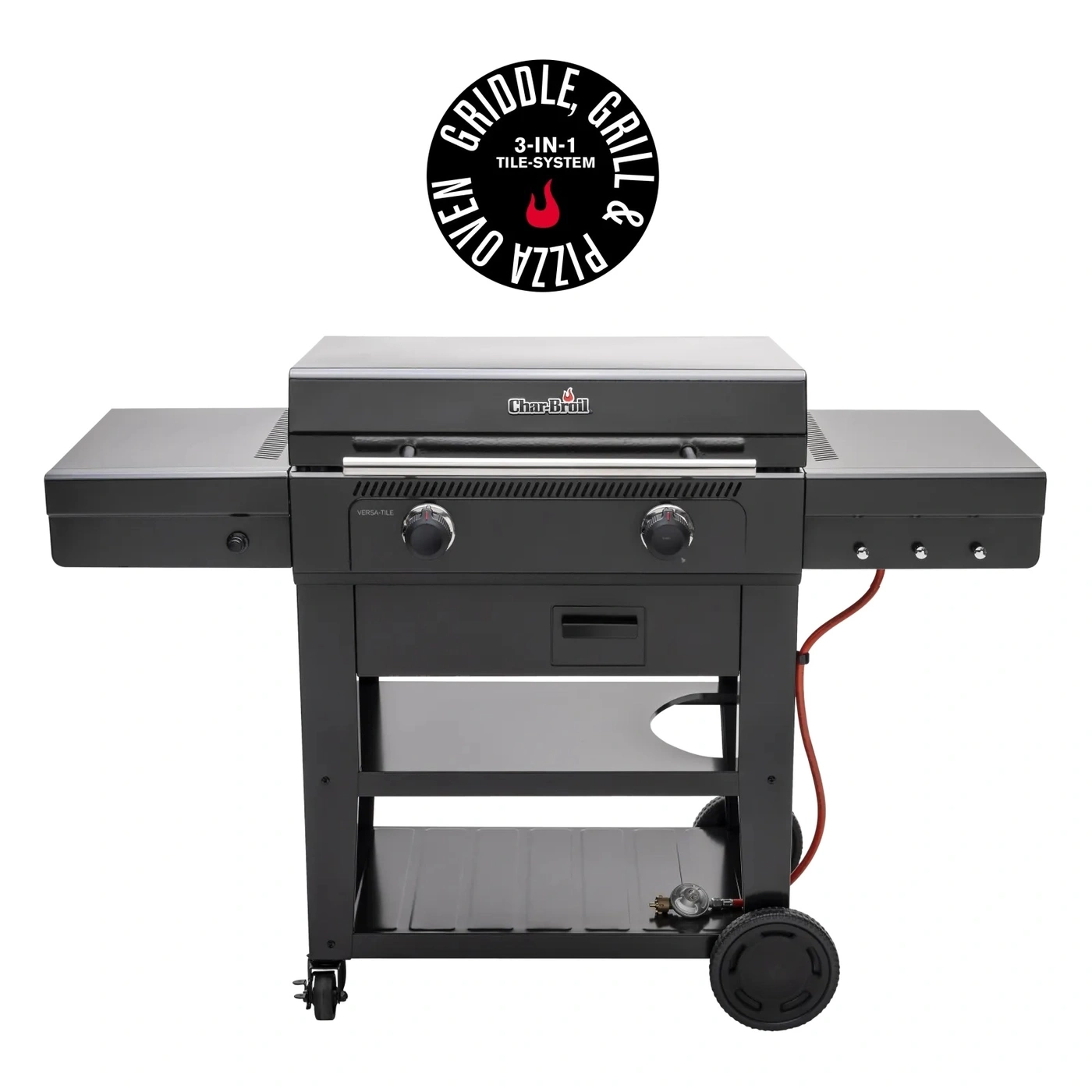 Schwarzer Char-Broil Grill mit 3-in-1-System