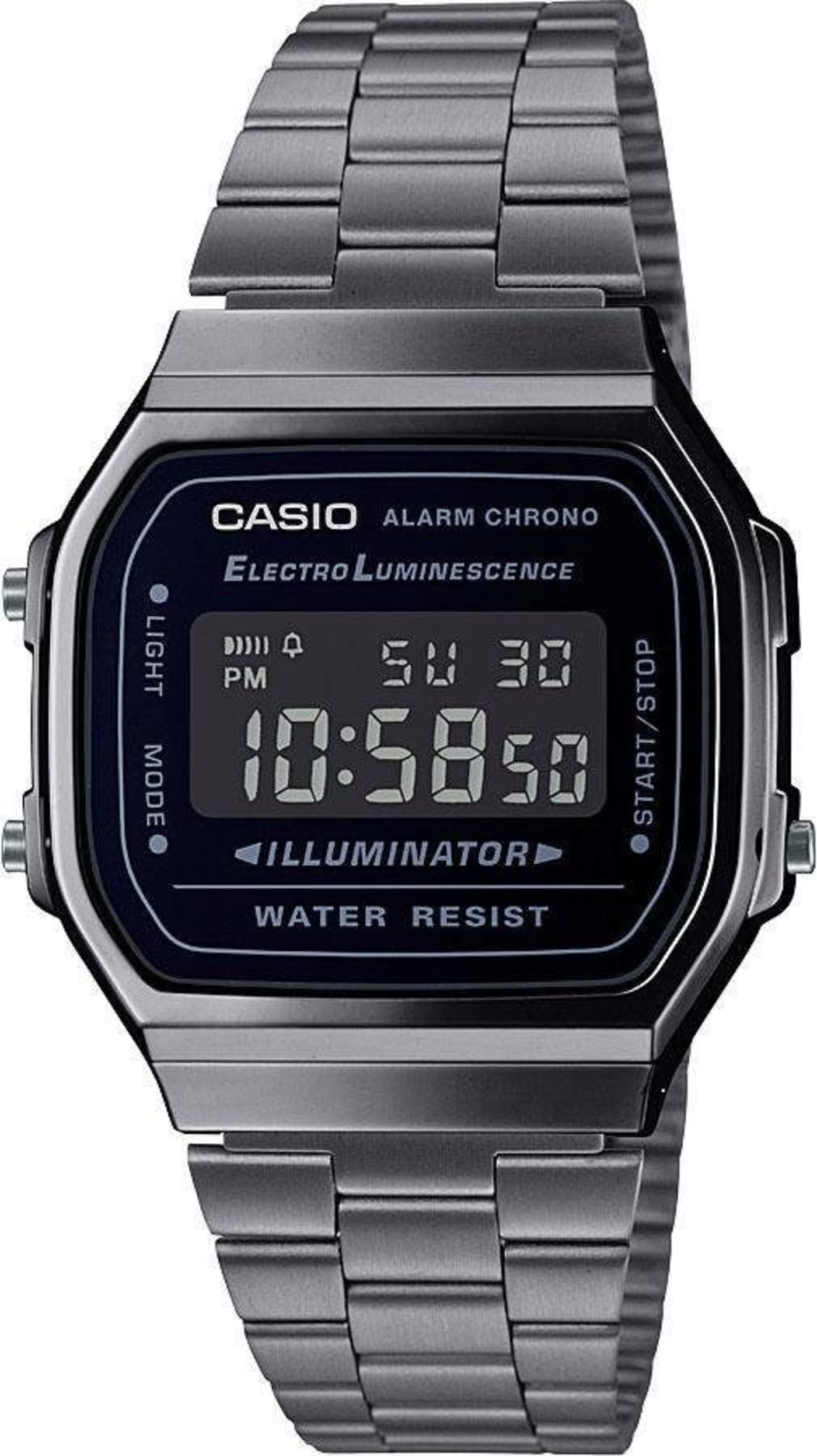 CASIO VINTAGE Herrenarmbanduhr Chronograph A168WEGG-1BEF Edelstahl