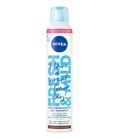 NIVEA Trockenshampoo Hair Care Fresh & Mild Dunkle Haartöne mild vegan 3 x 200ml
