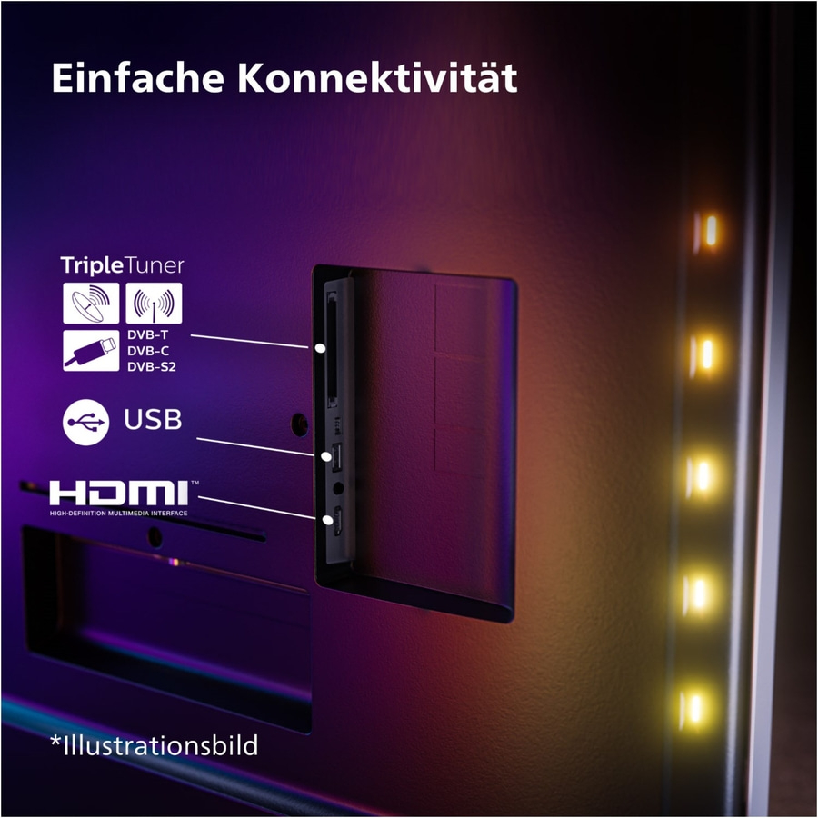 PHILIPS 75 Zoll Ambilight Fernseher 4K UHD LED Smart TV 120 Hz 75PUS8309/12
